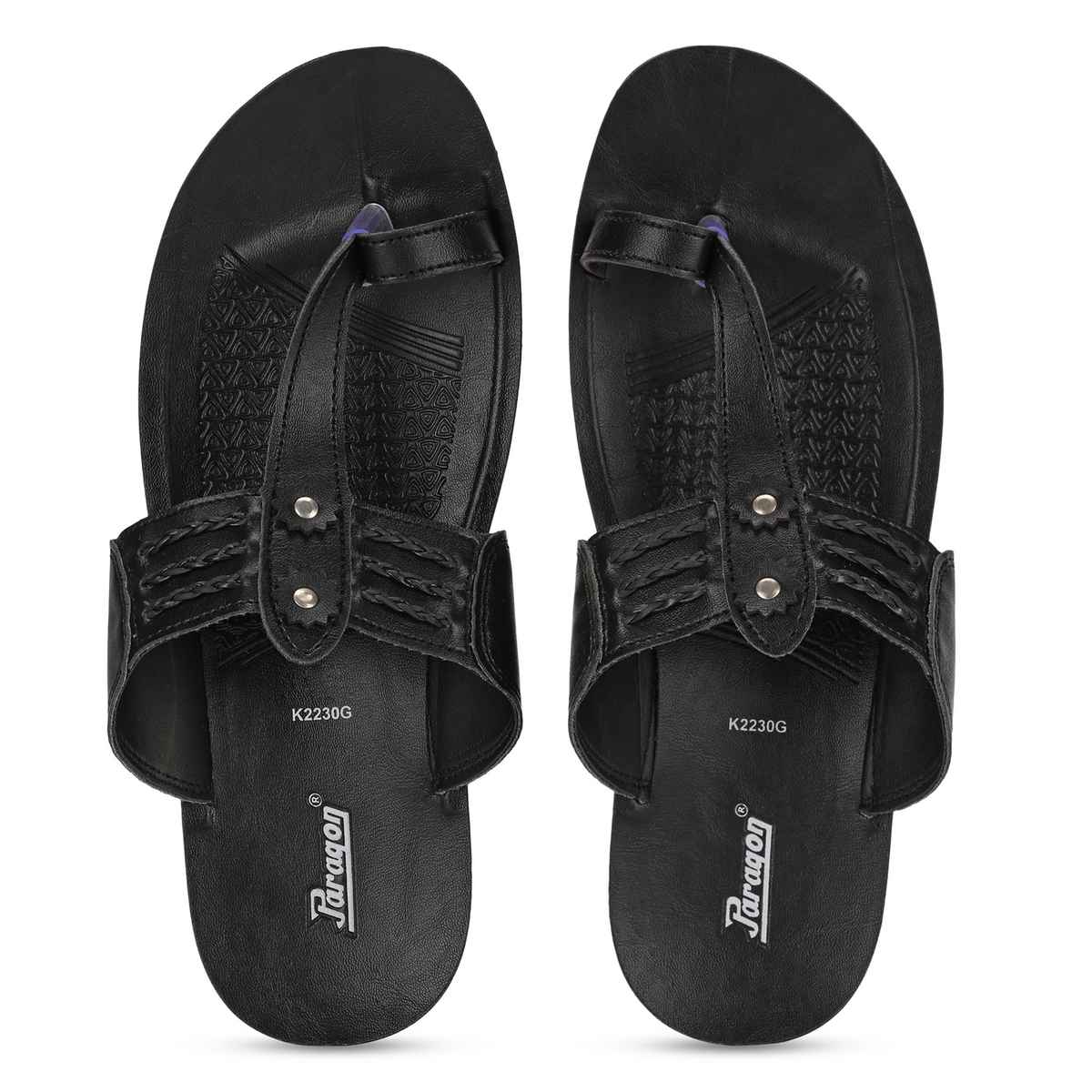 Paragon Men's Black Pu Sandals PUK2230G UK 9