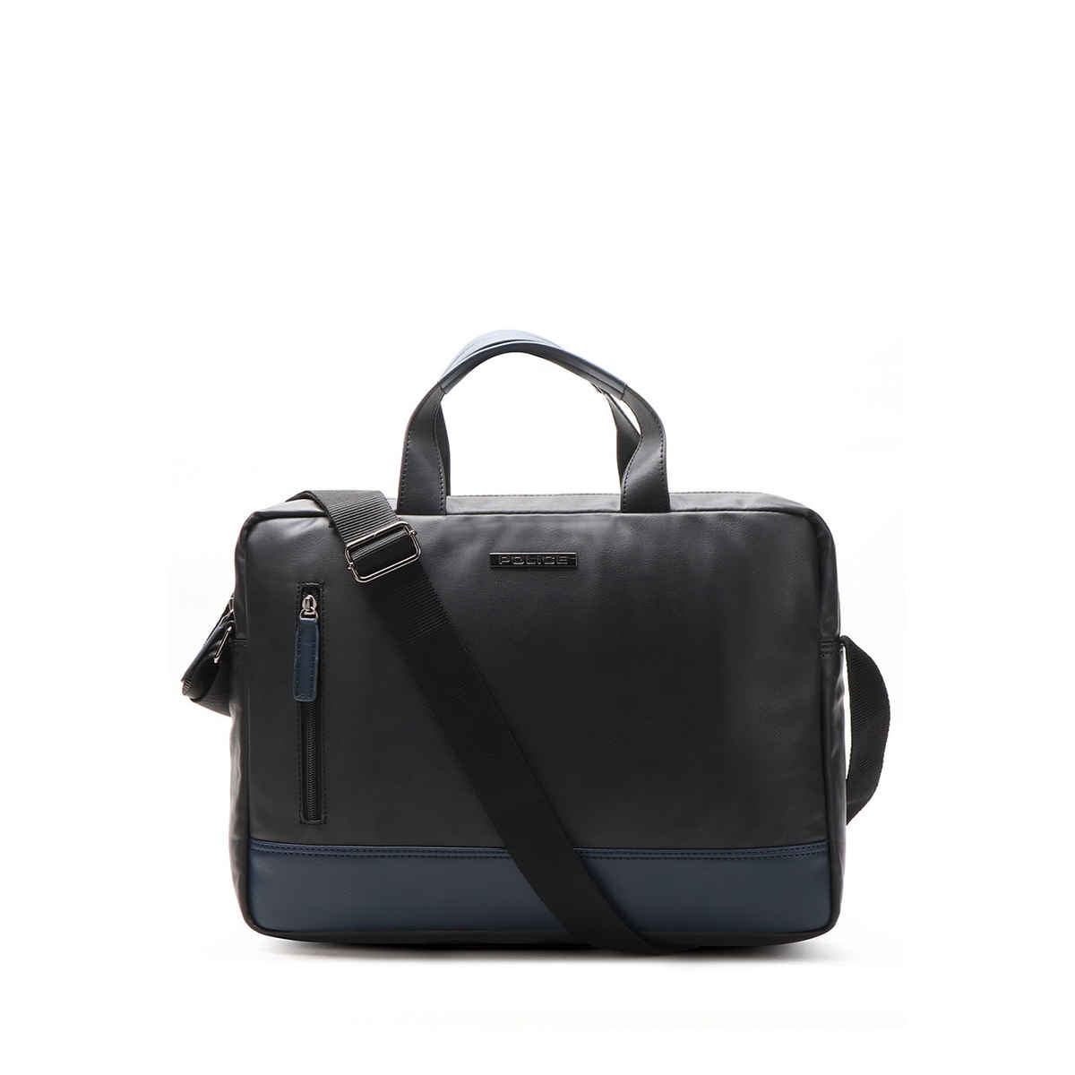 Police Men's Artificial Leather 2 L Messenger Bag | Black and Dark Navy - Free Size