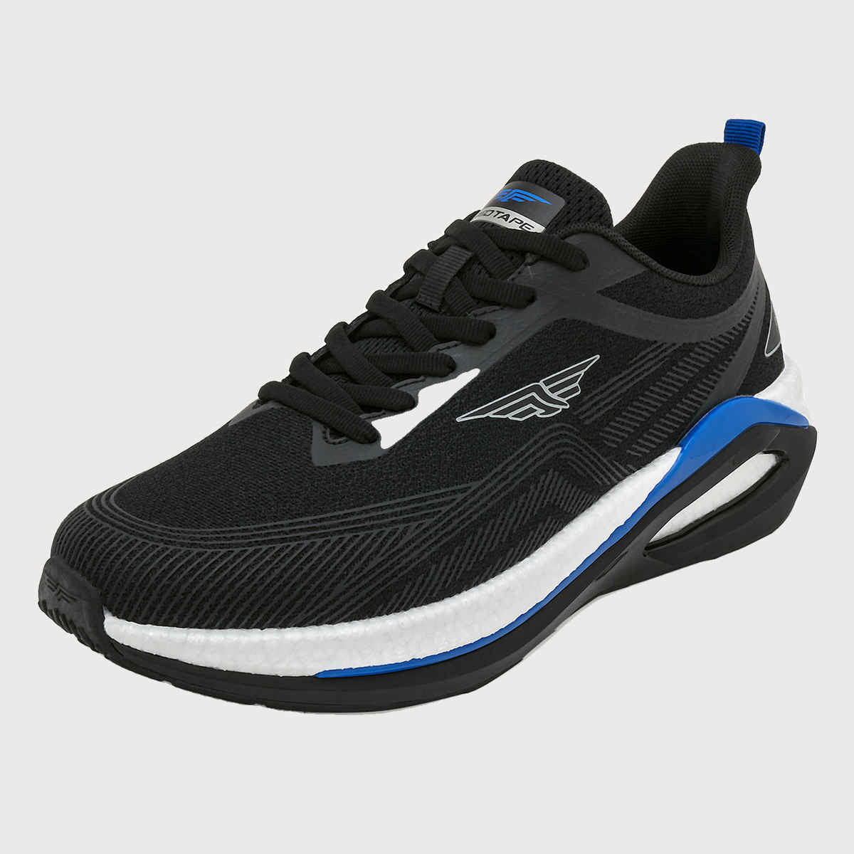 Red Tape Athleisure Shoes for Men | Cultured Round-Toe Shape & Cushion | Black Blue - 9