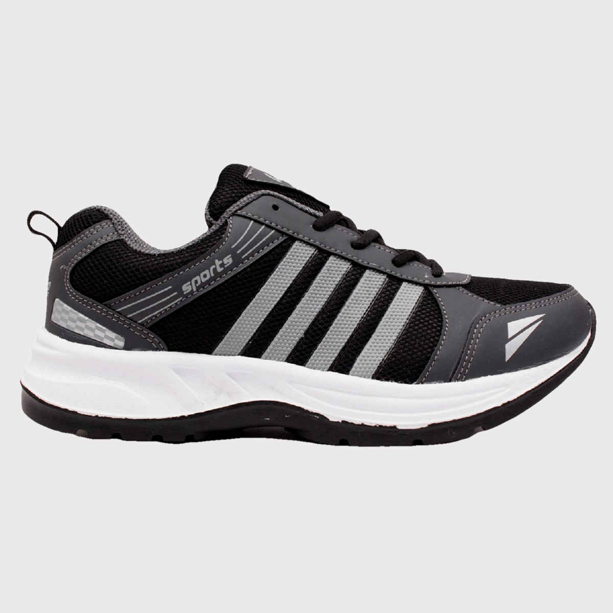 Asian Jio-13 Men Sports Shoes Black-Silver (Size-10)