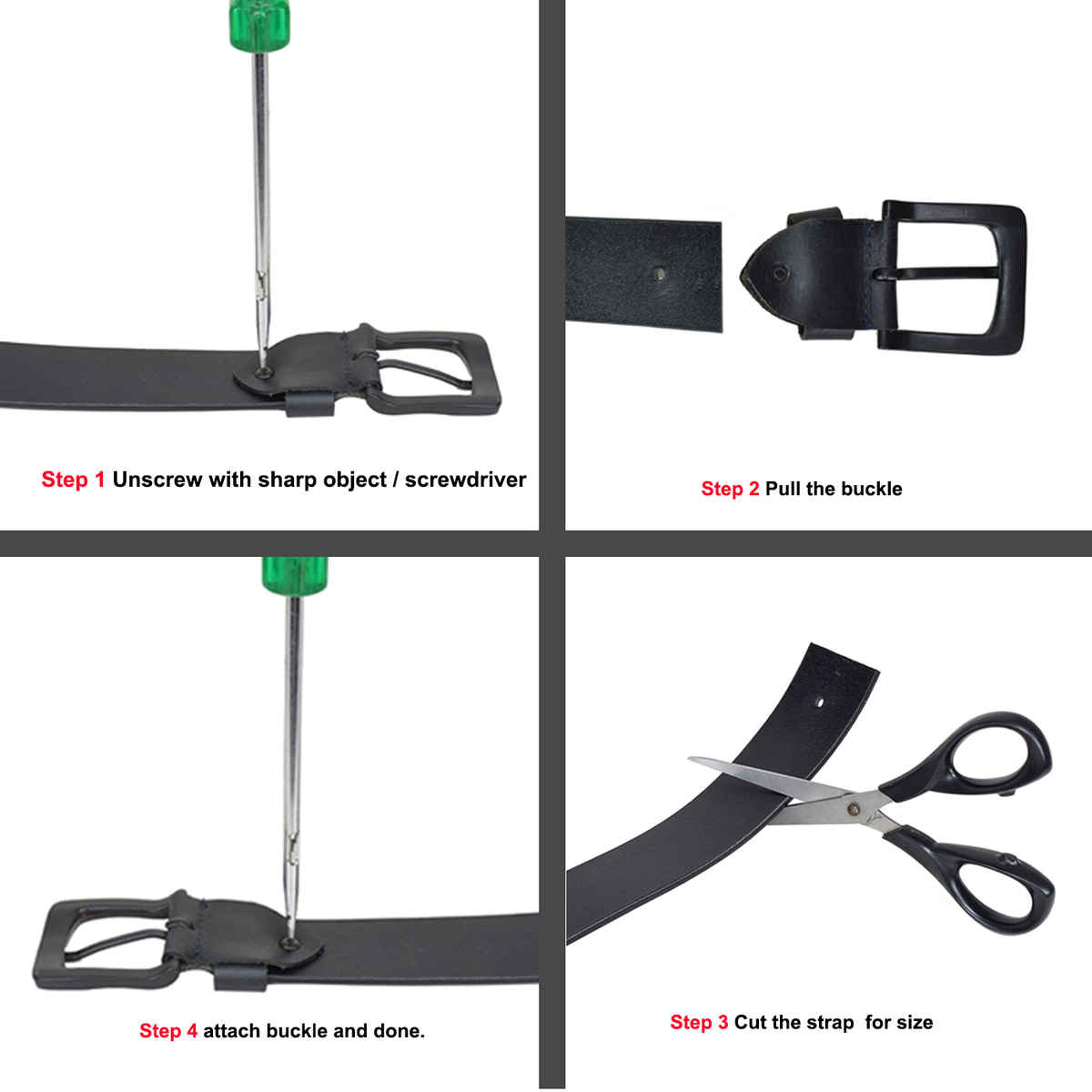 URBAN FOREST Men's Casual Leather Belt | Black