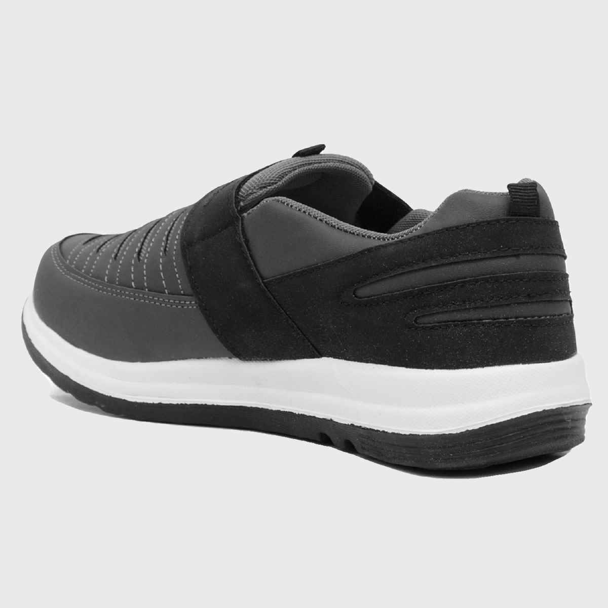 Asian Men s Superfit Black Grey Velcro Shoes | UK-11