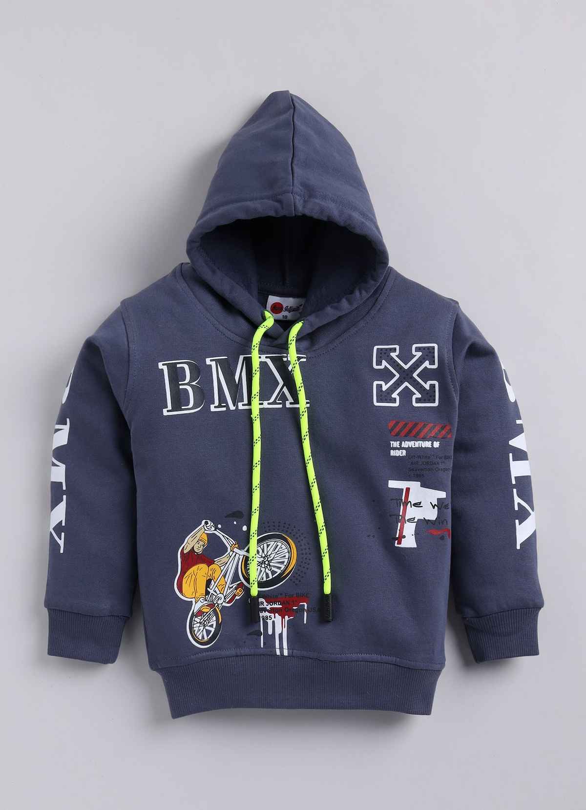 Mars Infiniti Boys Winter Clothing Set | Hoodie & Track Pant Set | Grey | 5 - 6 Years