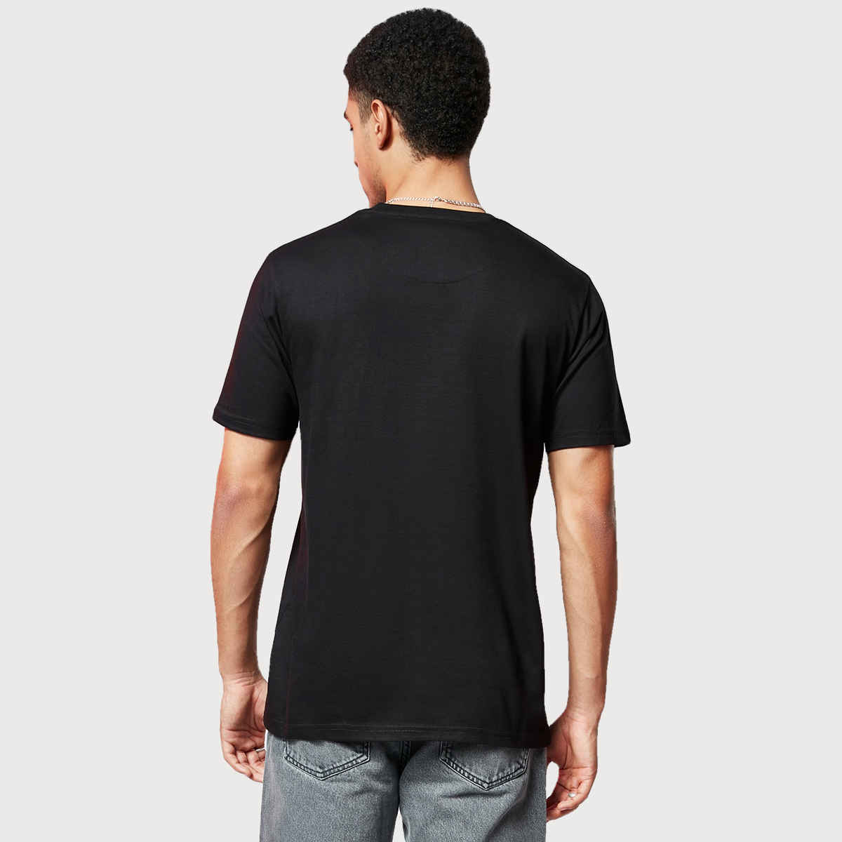 The Souled Store Men's Regular Superman - Iconic Emblem T-shirts | Black | L