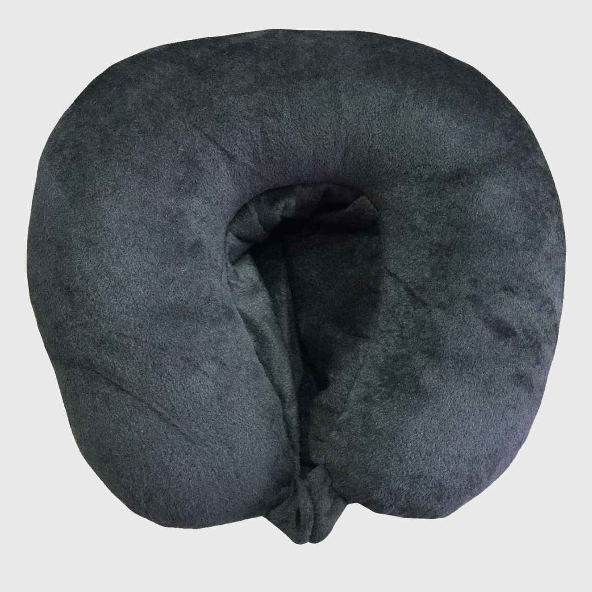 Lushomes Unisex Solid Polyester Neck Pillow | Dark Grey - One Size