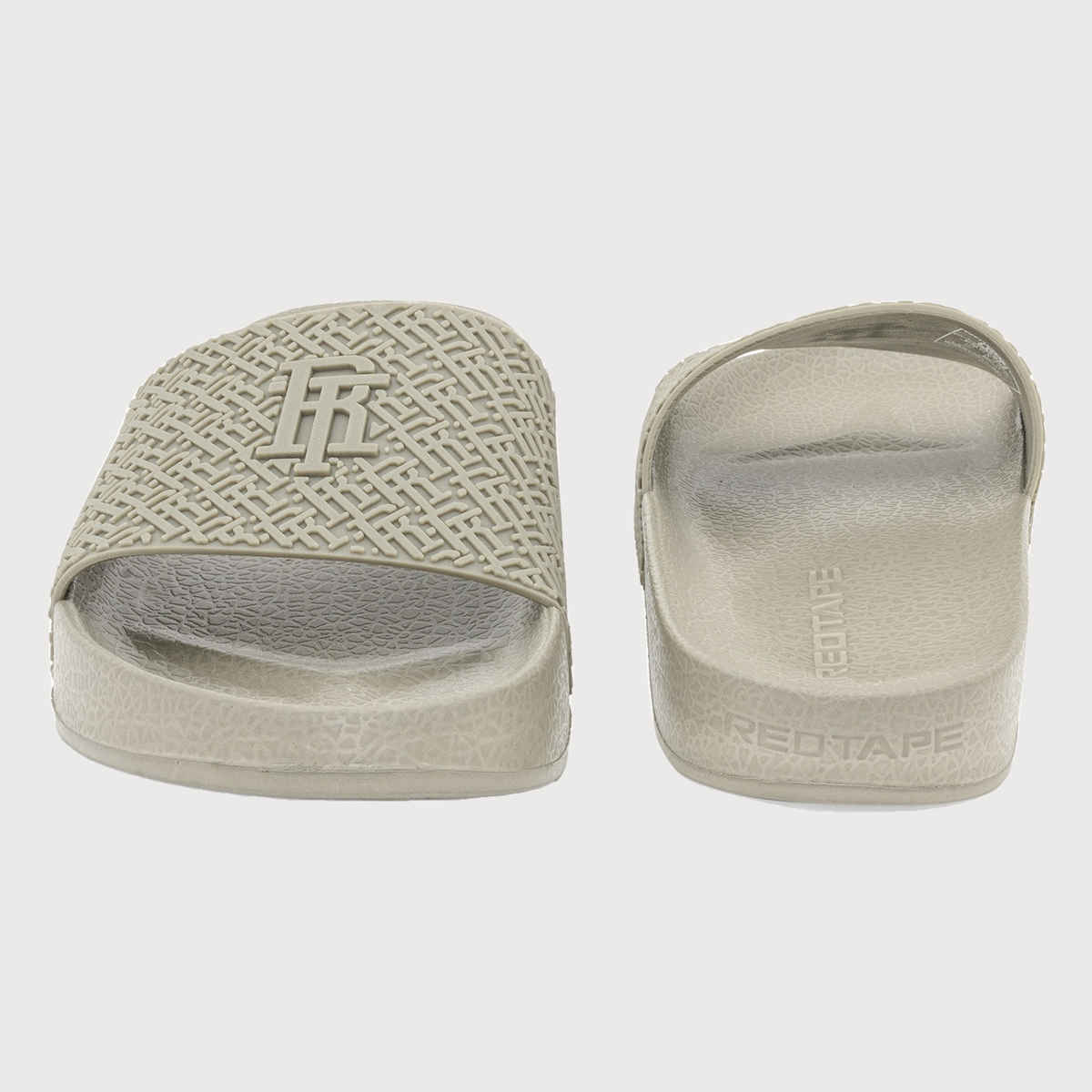 Red Tape Men's Sliders Flip-Flops | Lightweight Comfort | Flexible Support | Beige | Size 10