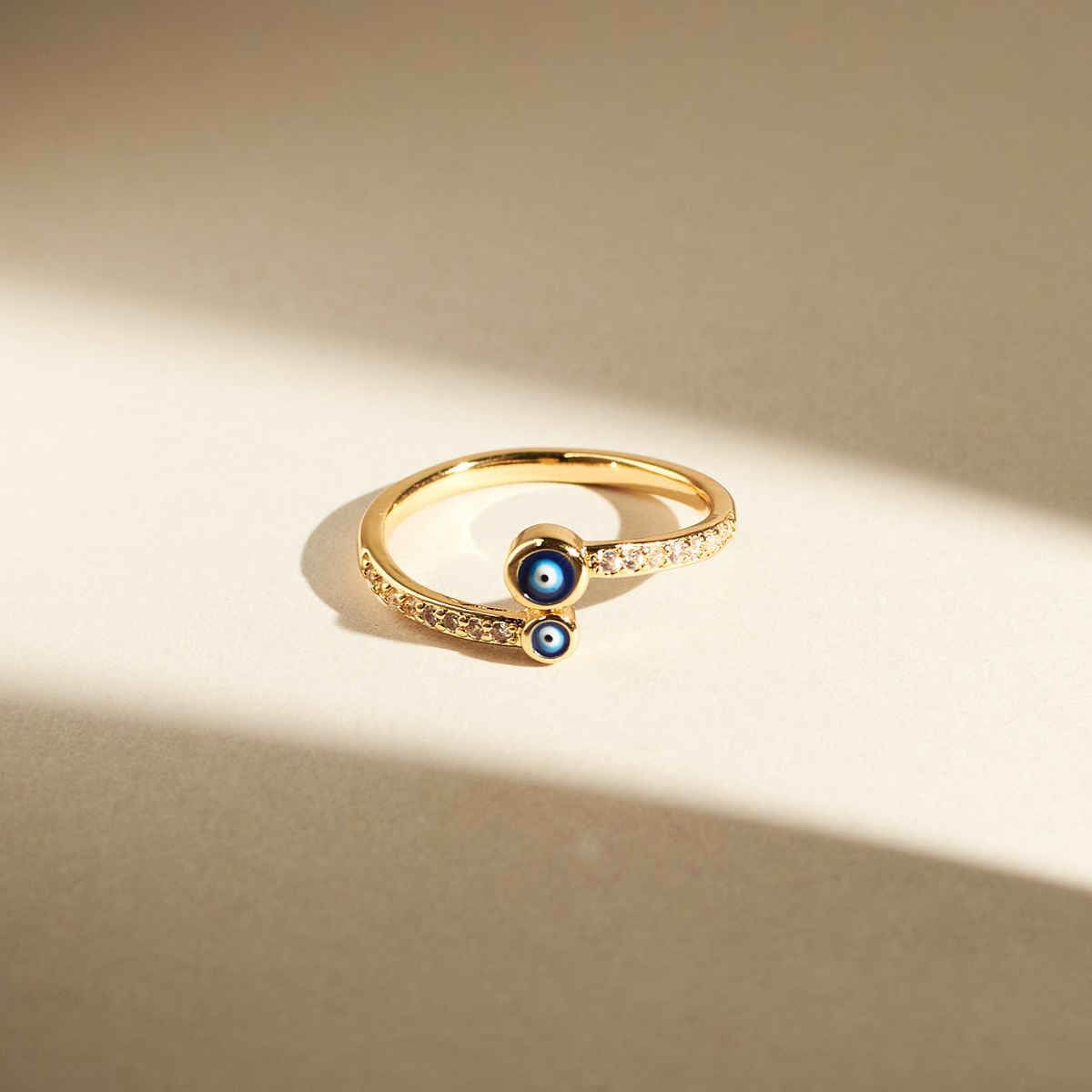 SALTY Amor Evil Eye Ring for Women and Girls| Anti-Tarnish | Blue