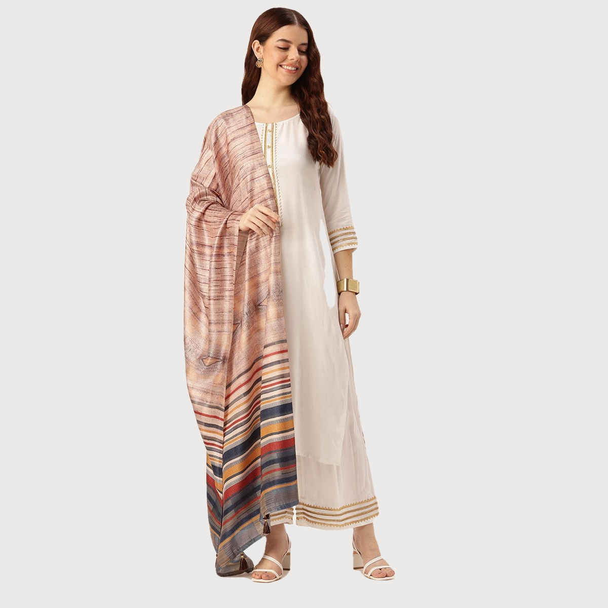 Ishin Multi Color Cotton Dupatta | 1046