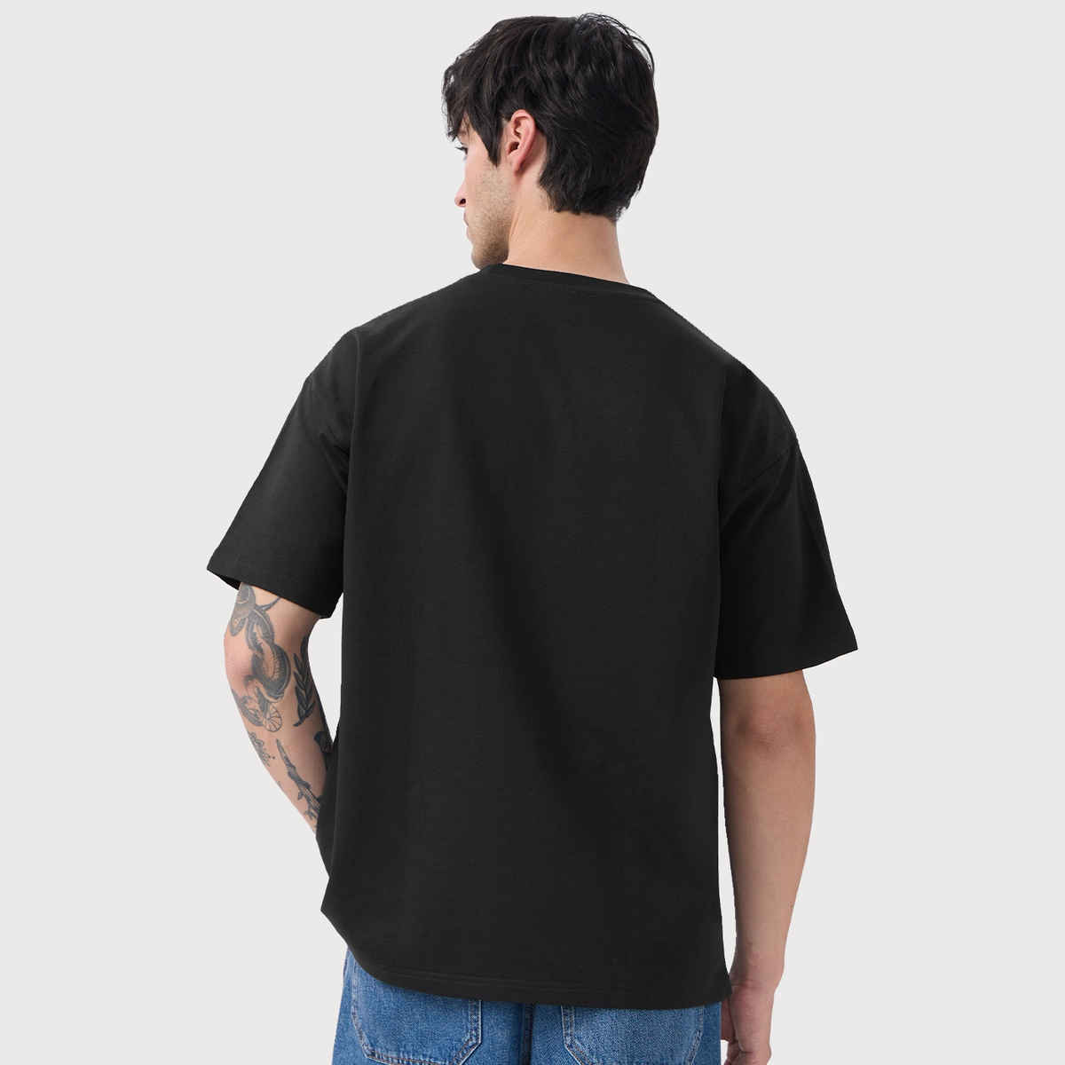 The Souled Store Men's IT Trick Or Treat Oversized T-shirt | Black - L