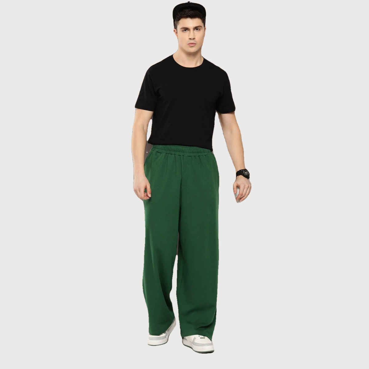 Dillinger Men's Lightweight Relaxed Fit Baggy Knitted Pants | Green - S