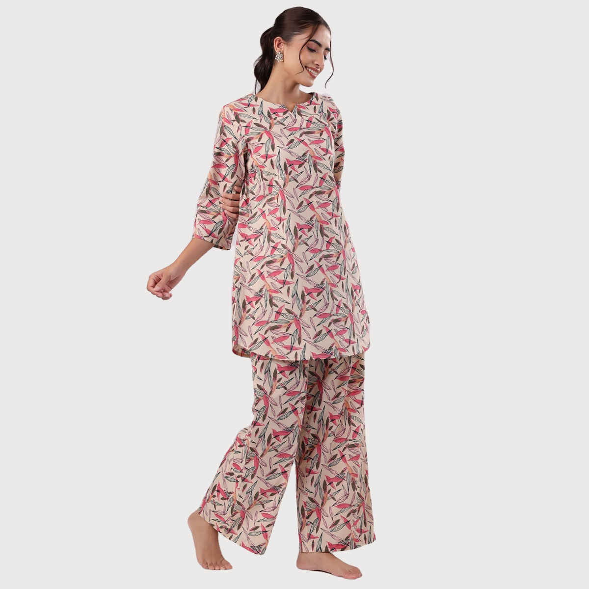 Sanskrutihomes Women Printed Colour Multicolor Night Suit SE-NSP-628 | M