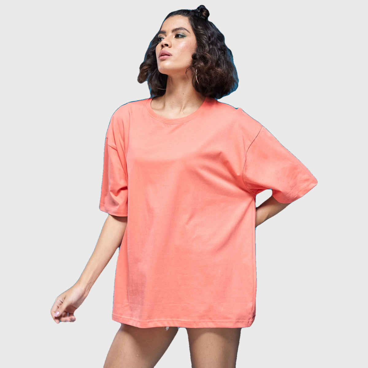 Smartees Women's Solid T-shirt | Orange - M