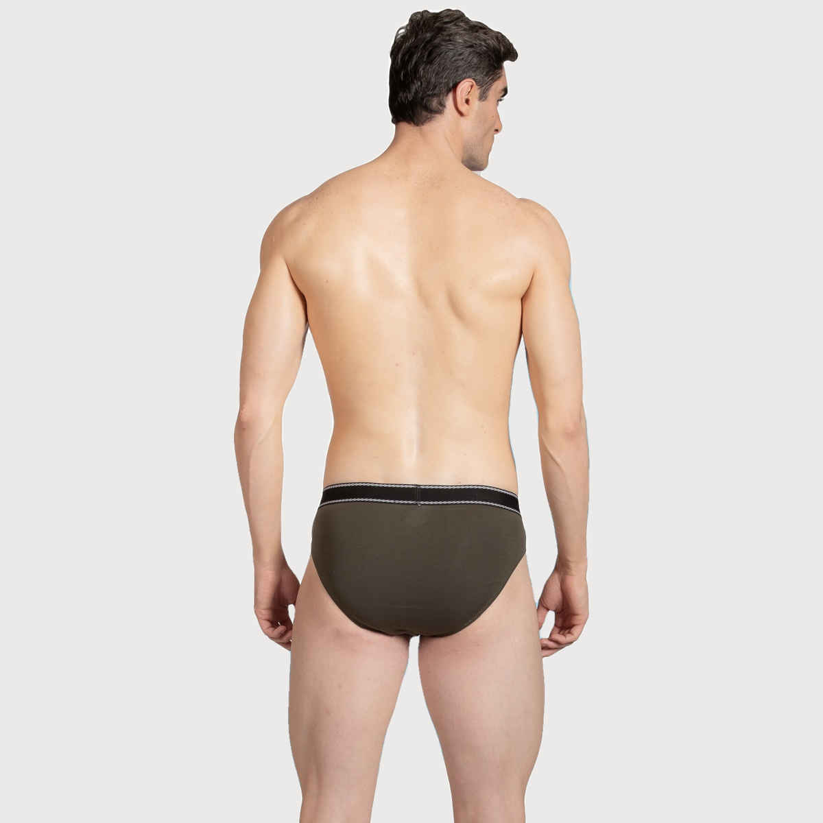 Nautica Men's - 1PP-RBF02 Rib Brief-05-S FNIT | Olive - S