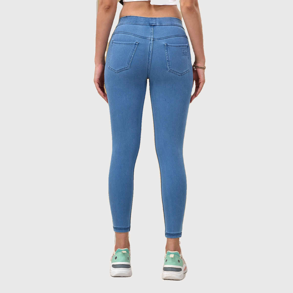 Lyra Women's Jeggings Flexi Denimz Pant | Ice Blue - L