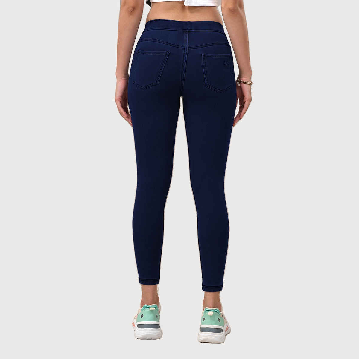 Lyra Women's Jeggings Flexi Denimz Pant | Indigo Blue - L