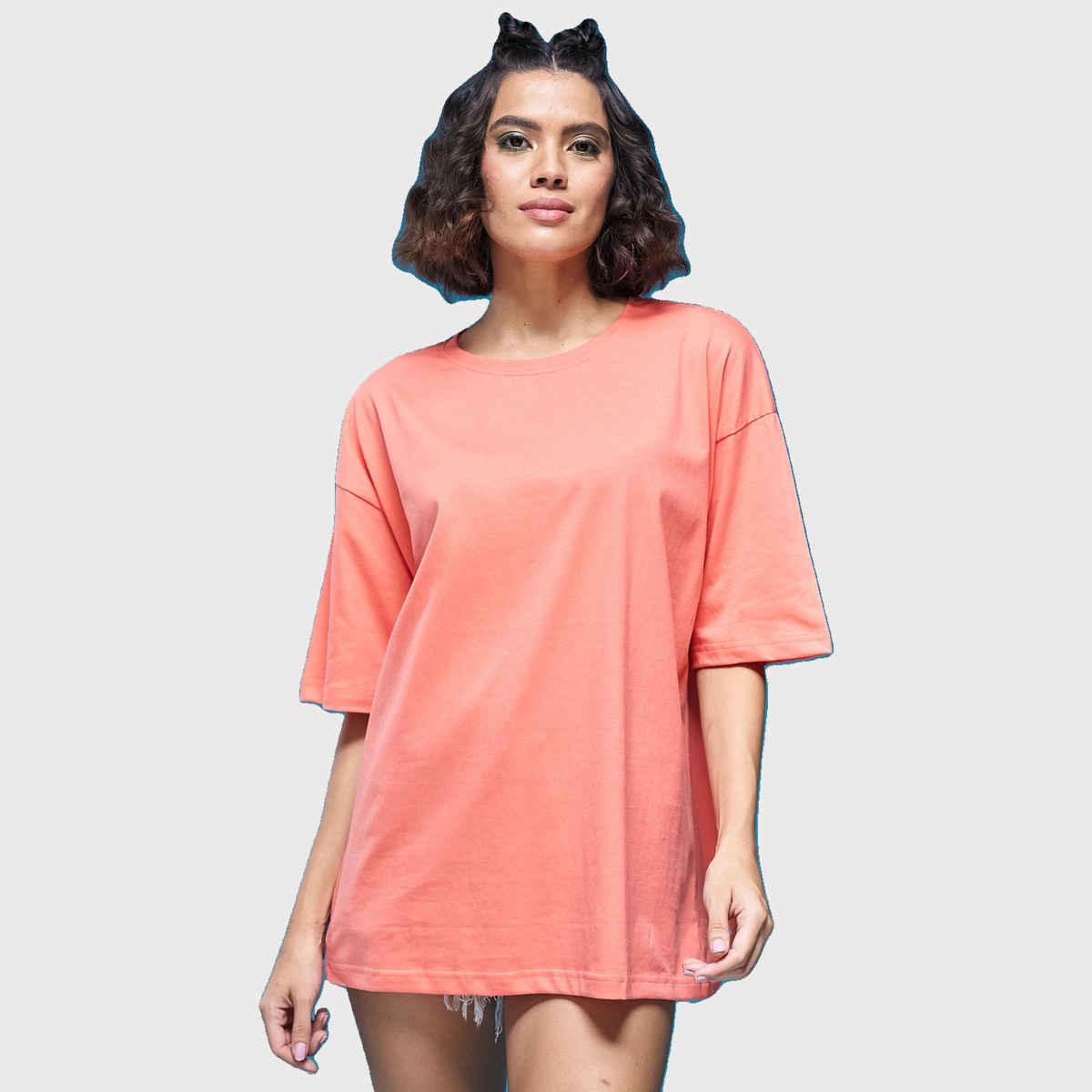 Smartees Women's Solid T-shirt | Orange - M