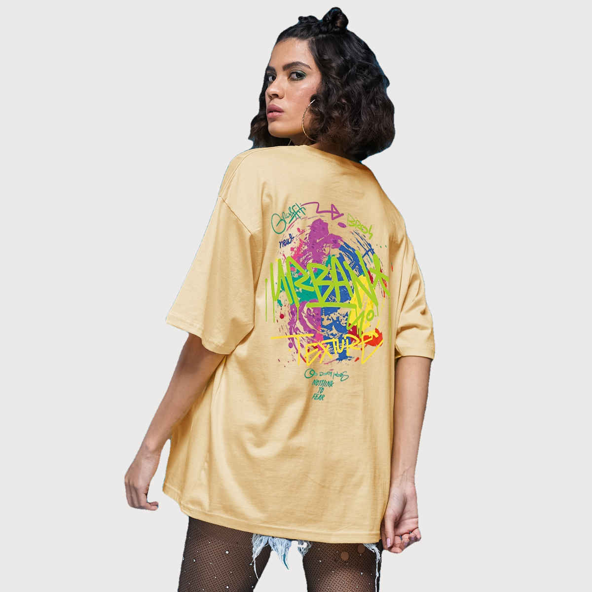 Smartees Women's Printed T-shirt | Beige - M