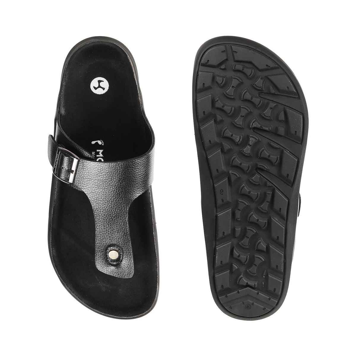 Mochi Men Black Color Slip On Ethnic | Size UK 8 | 16-753