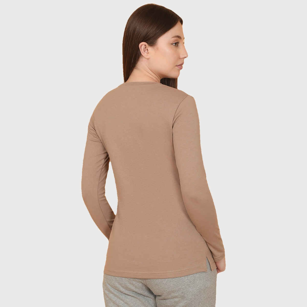 Sweet Dreams Women Solid T-shirt | Wood Rose - M