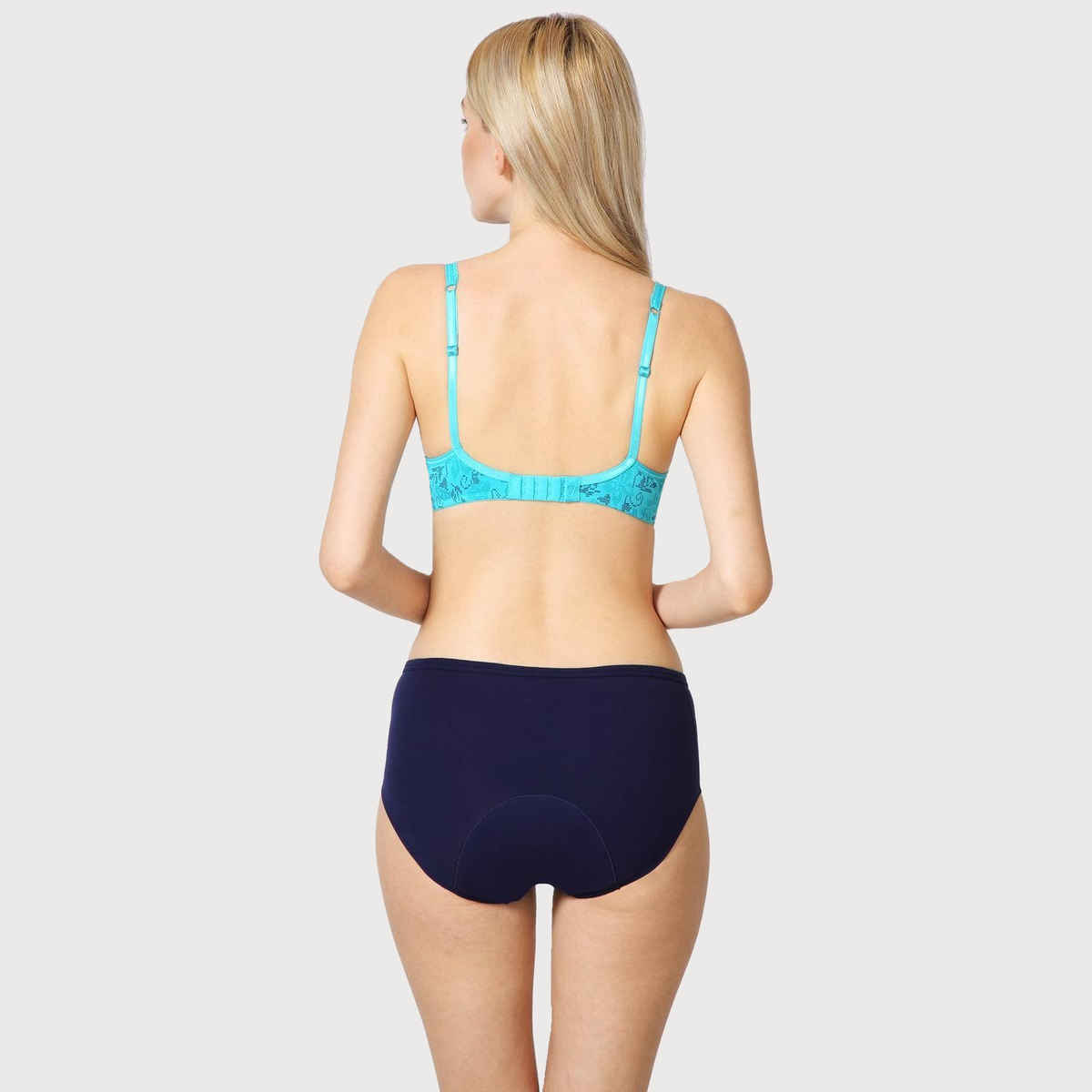 Van Heusen Women Navy Solid Anti Bacterial High Absorbance Stay Dry Period Panty - L