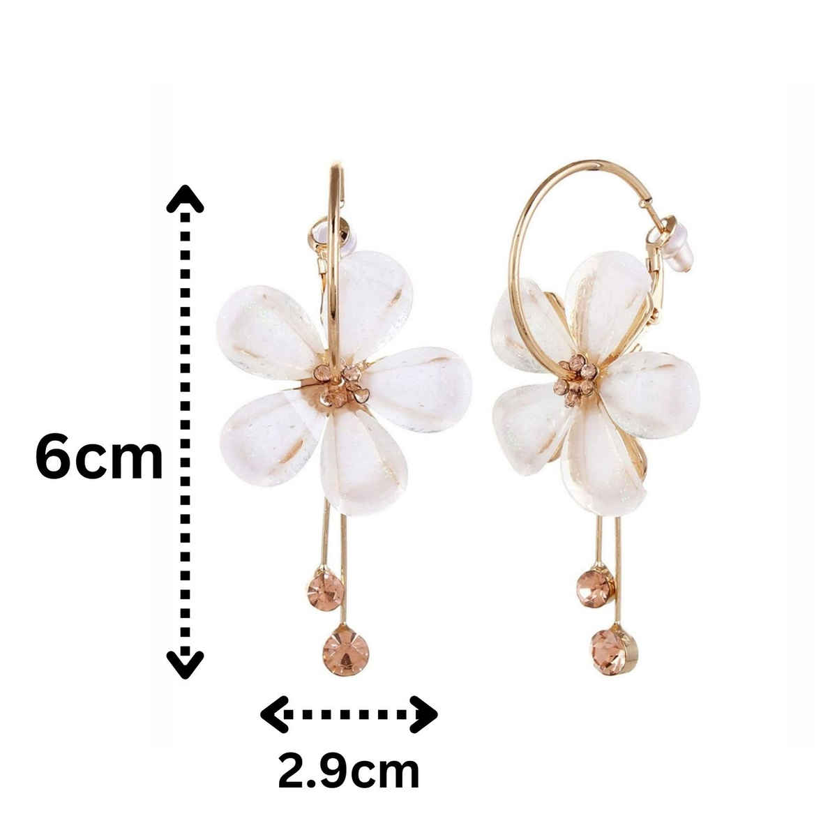 YouBella Jewellery Earings Gold Plated Floral Earrings for Girls and Women