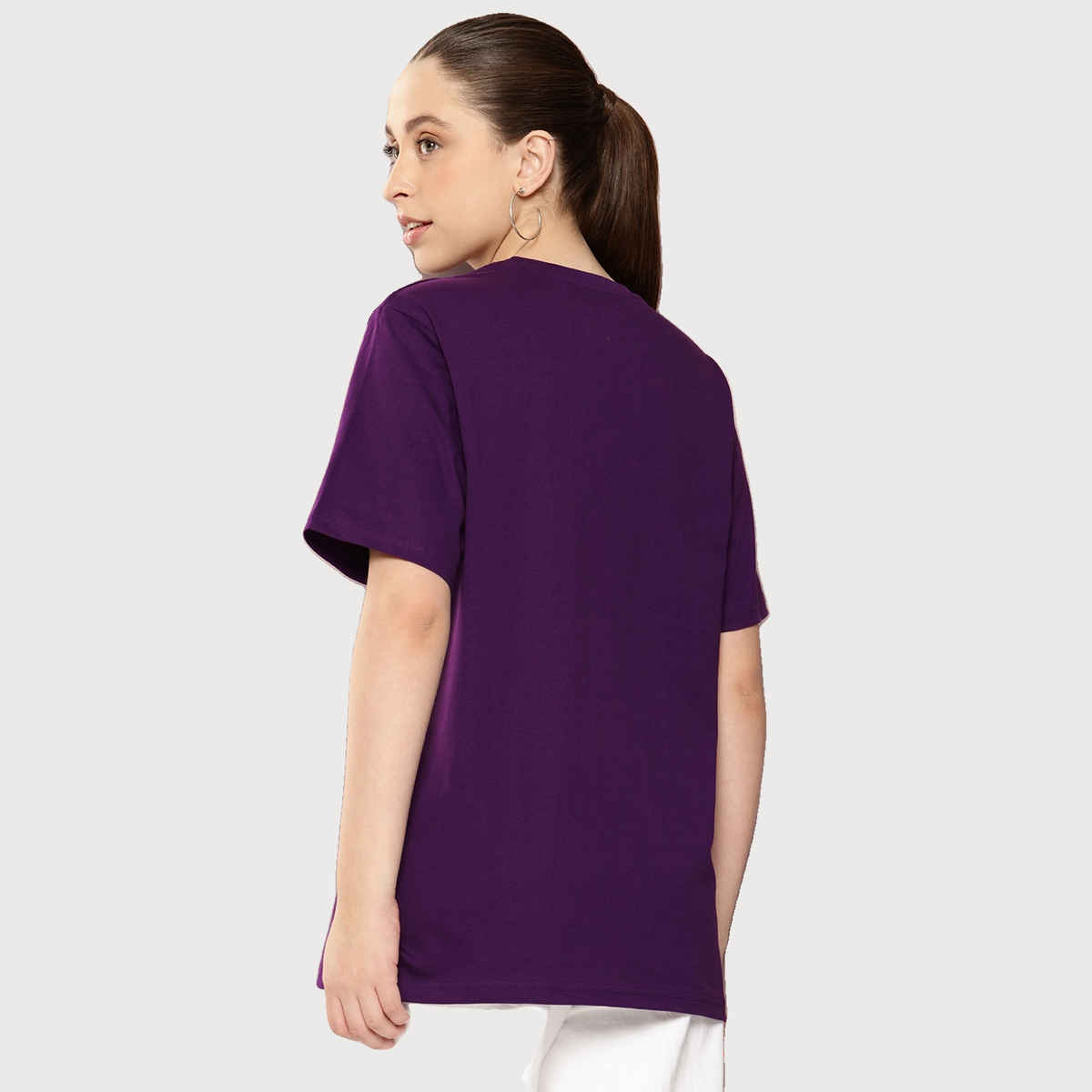 Dillinger Women's Oversized Printed T-shirt | WMNOVR046GRL | Lavender - M