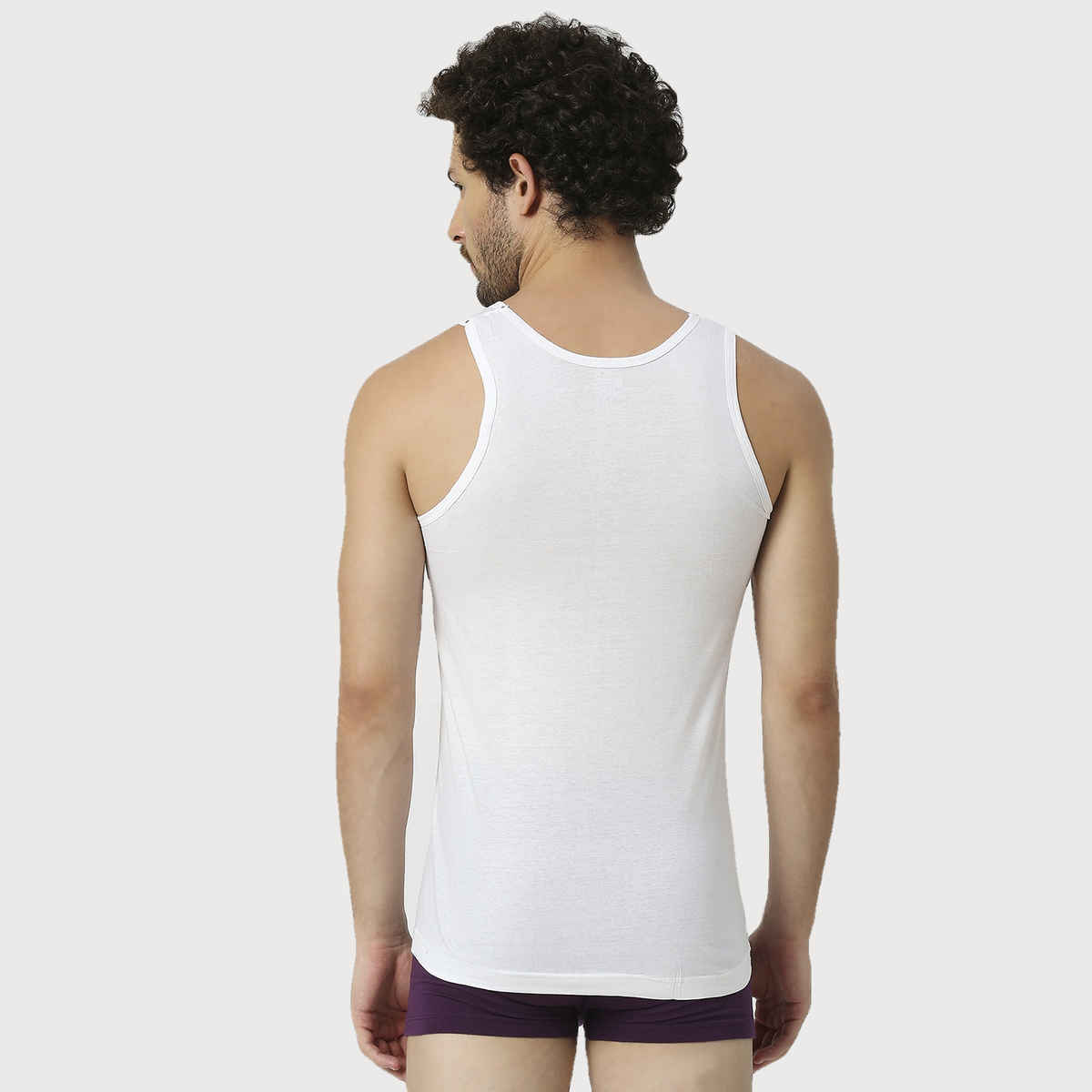 Frenchie Mens Vest Oxy Rn Pack Of 2 - 90 cm - White