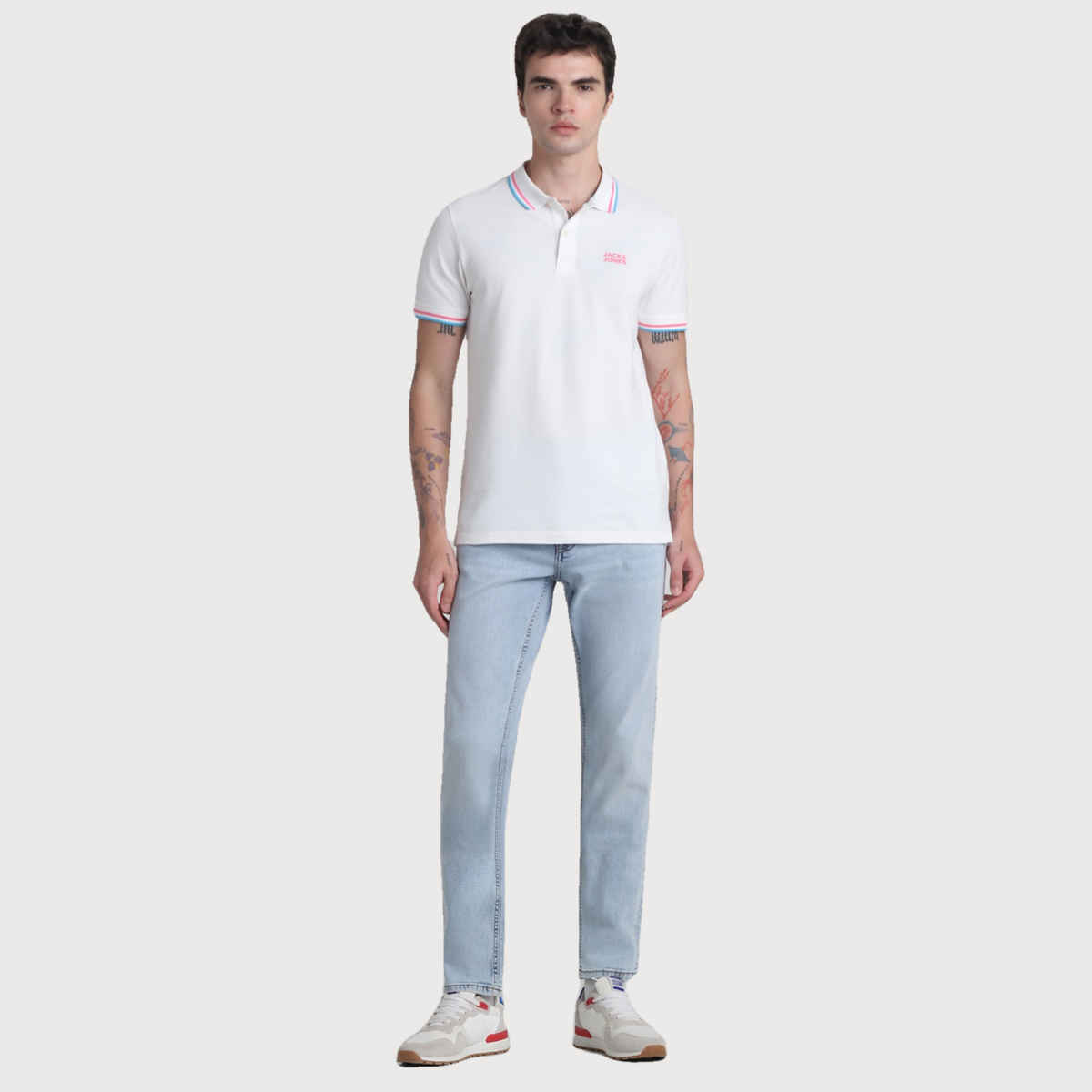 Jack & Jones Men's Slim Fit Polo | White - M
