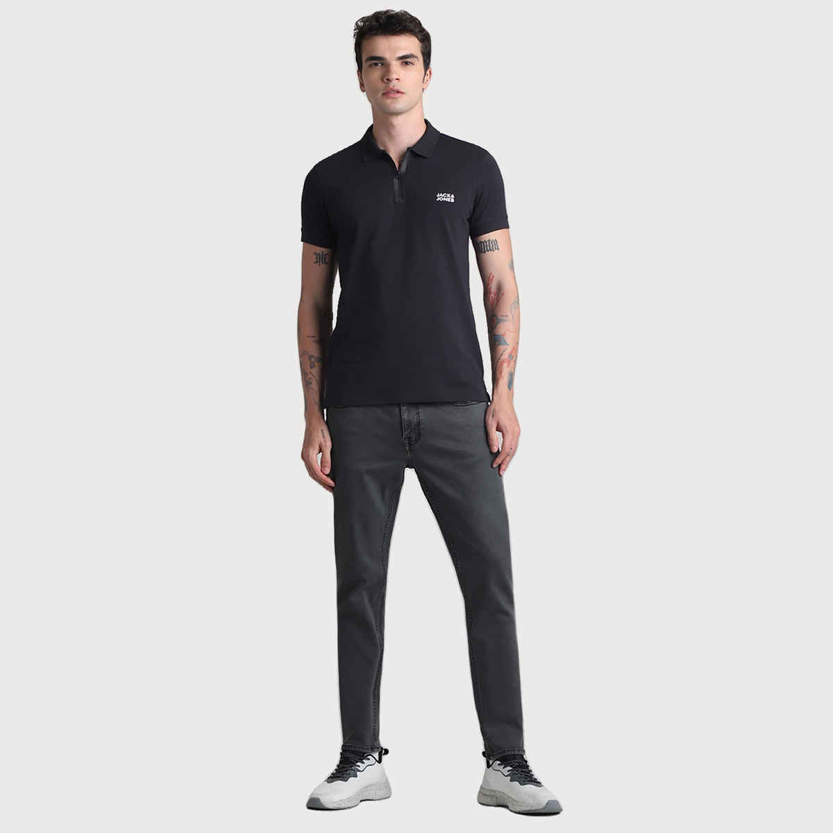 Jack & Jones Men's Slim Fit Polo | Black - S