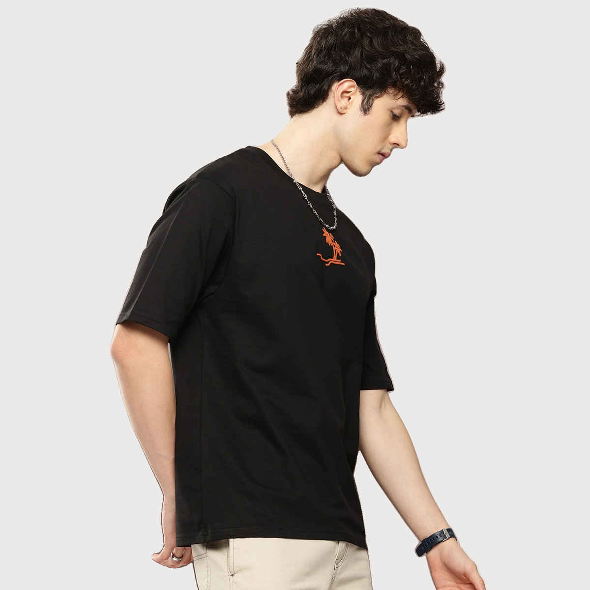 Dillinger Men's Oversized Short Sleeve Printed T-shirt | Black - L