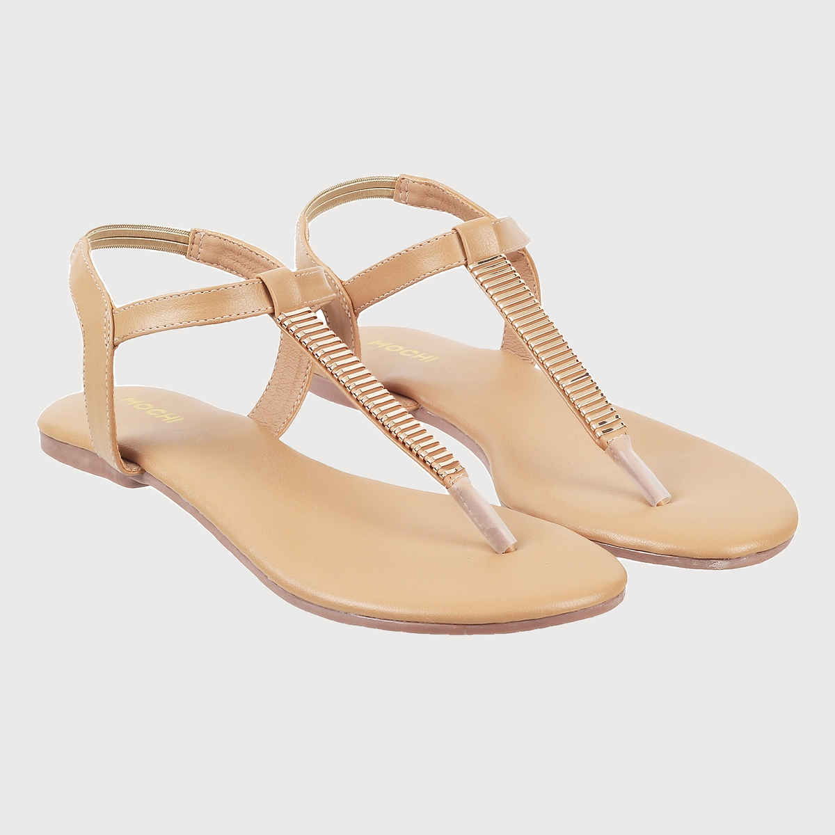 Mochi Women's Beige Color Sandals | Size - UK - 7 (33-1417)