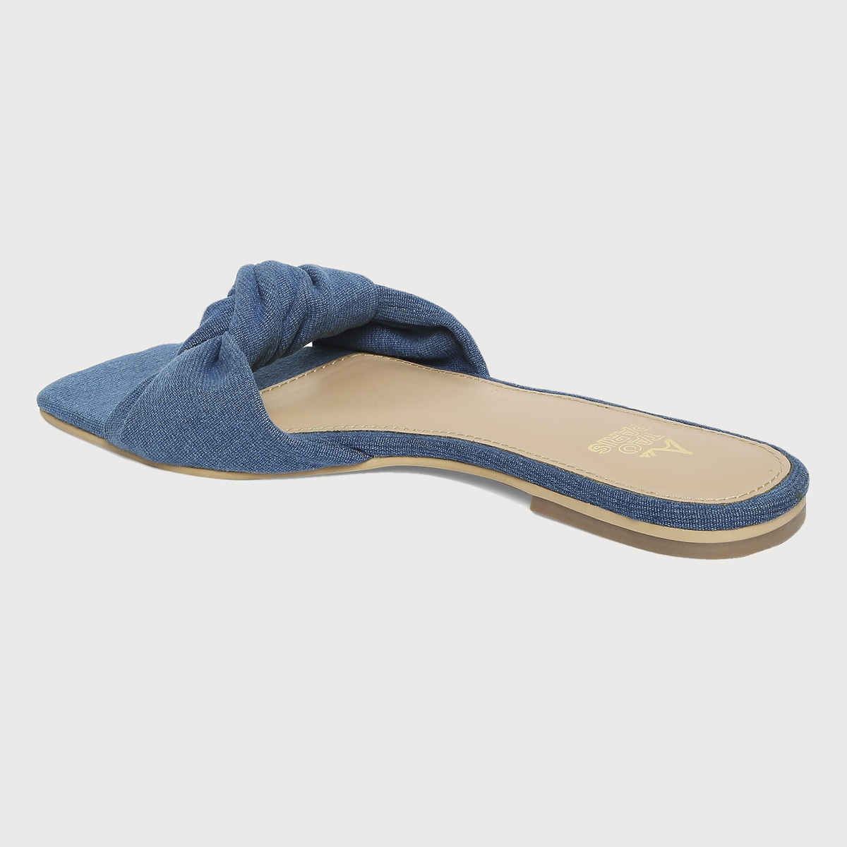 Tao Paris No Back Strap Open Toe Flats Women's Dark Blue | UK6