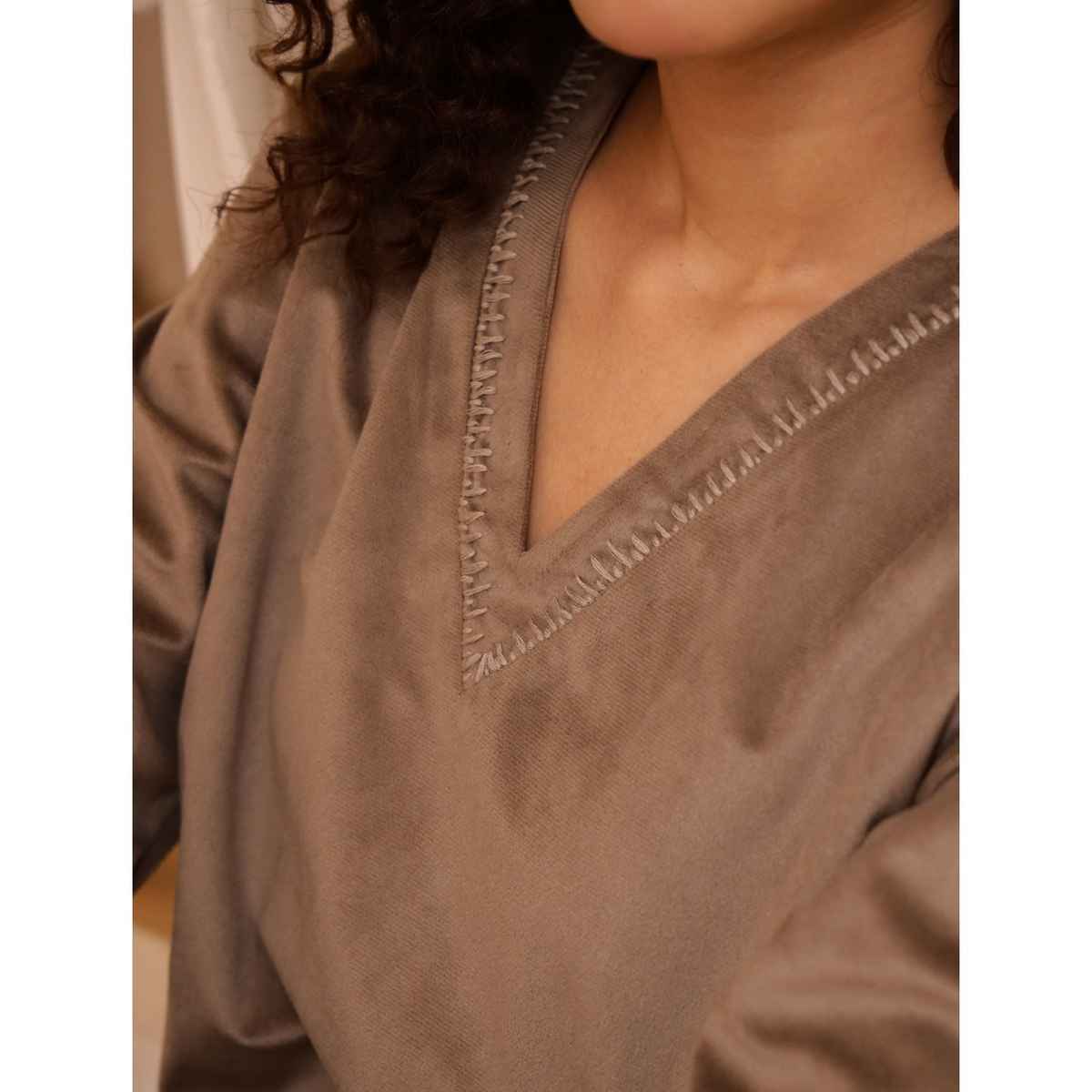 Sanskrutihomes Women Brown Night Suit SE-NSP-756 | M