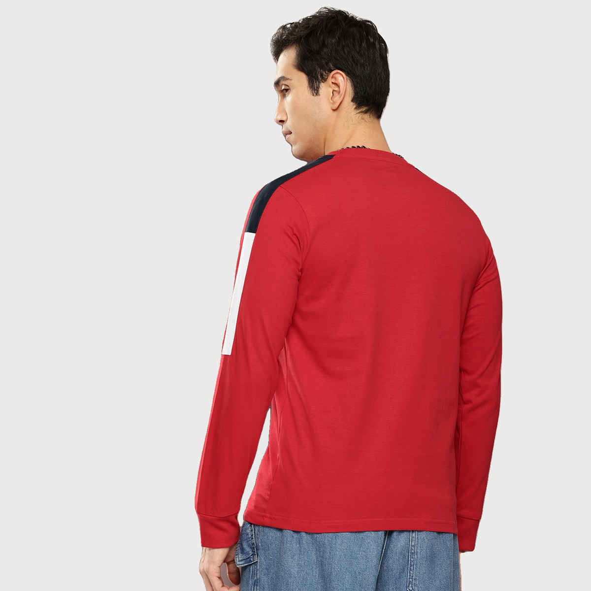 Dillinger Men's Pure Cotton Long Sleeves T-shirt | Red - S
