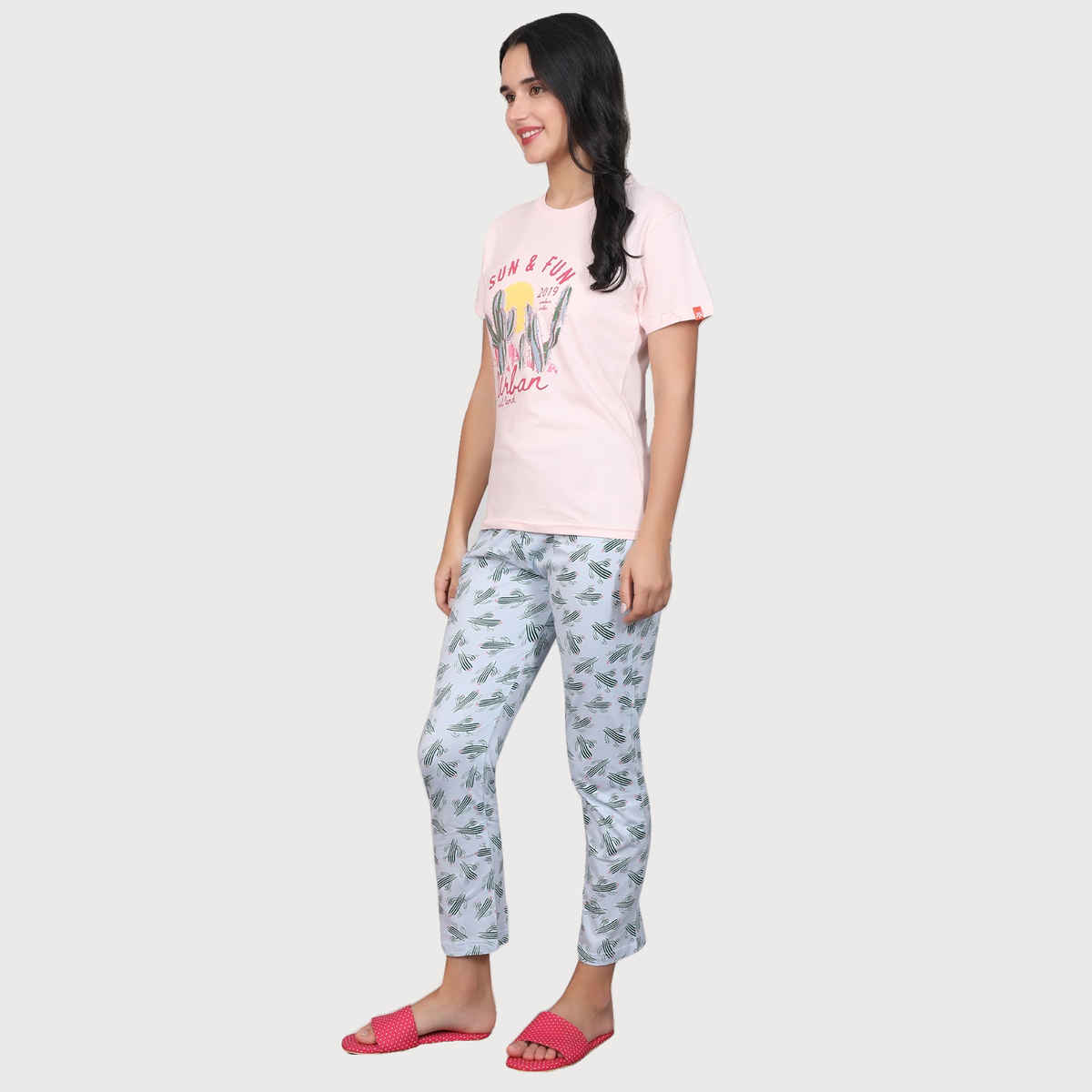 Evolove Women's Pajama Set Blue NPSKN1640BE-L