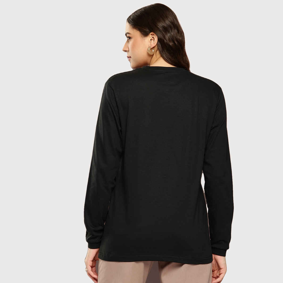 Dillinger Women's Long Sleeve Oversized T-shirt | WMNFS180BLK | Black - L