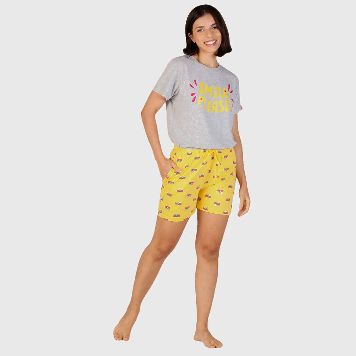 Evolove Women's Short Set Yellow NSSKN1506YW-XL