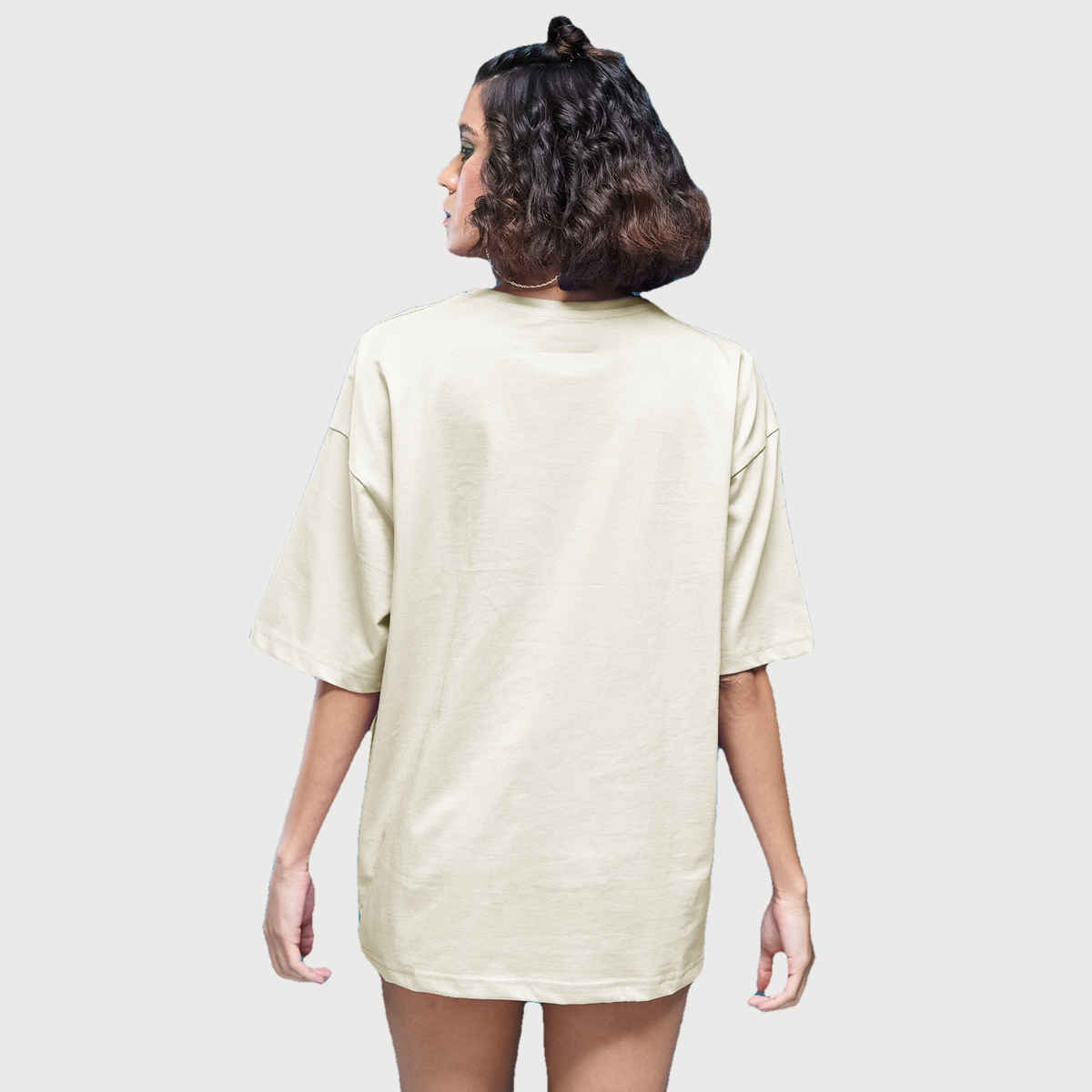 Smartees Women's Oversize Printed T-shirt | WW - 2051 | Skin - XL