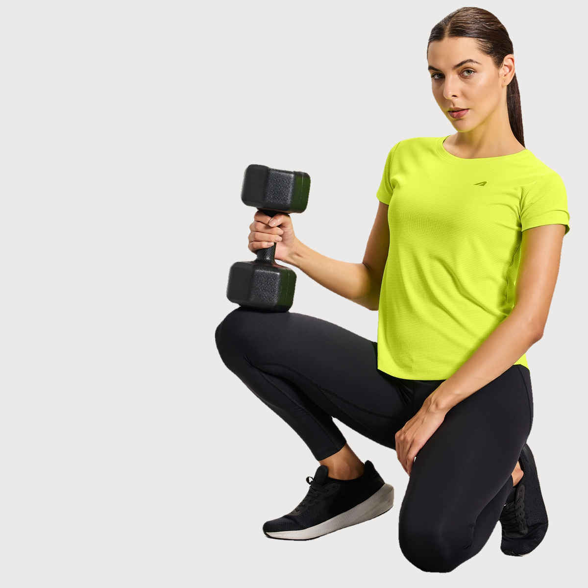 Boldfit Women's Sports T-shirt Quick Dry Fit Gym Sports Casual Wear | Fluoro - M