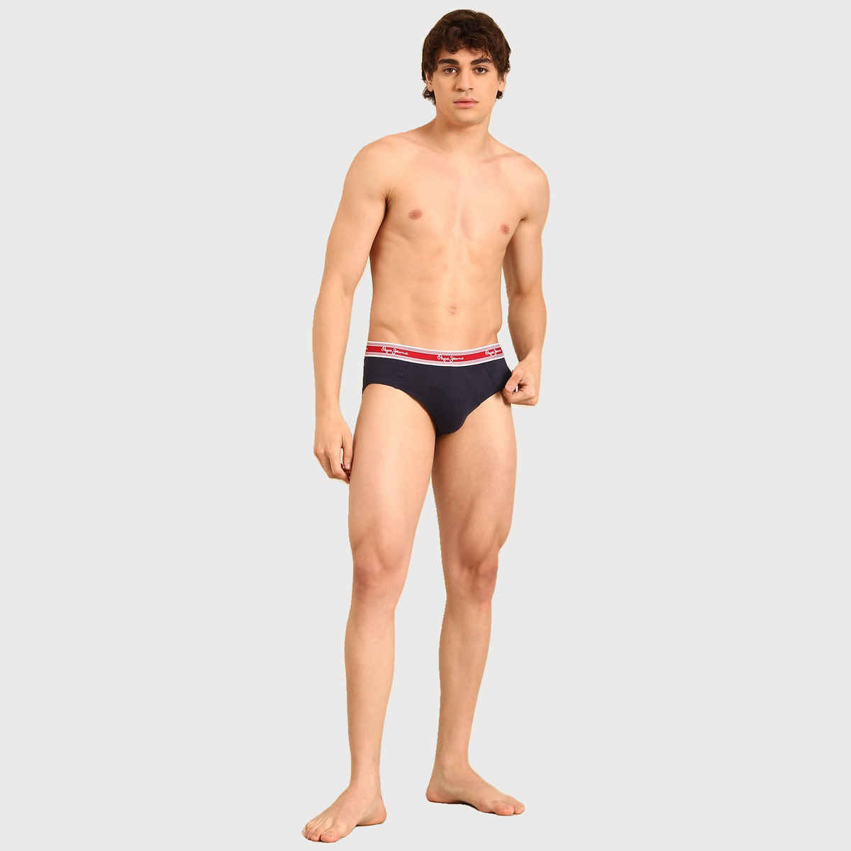 Pepe Jeans Mens True Blue 100% Cotton Solid Brief - Pack of 1 (L) Comfort Fit, Soft Fabric,