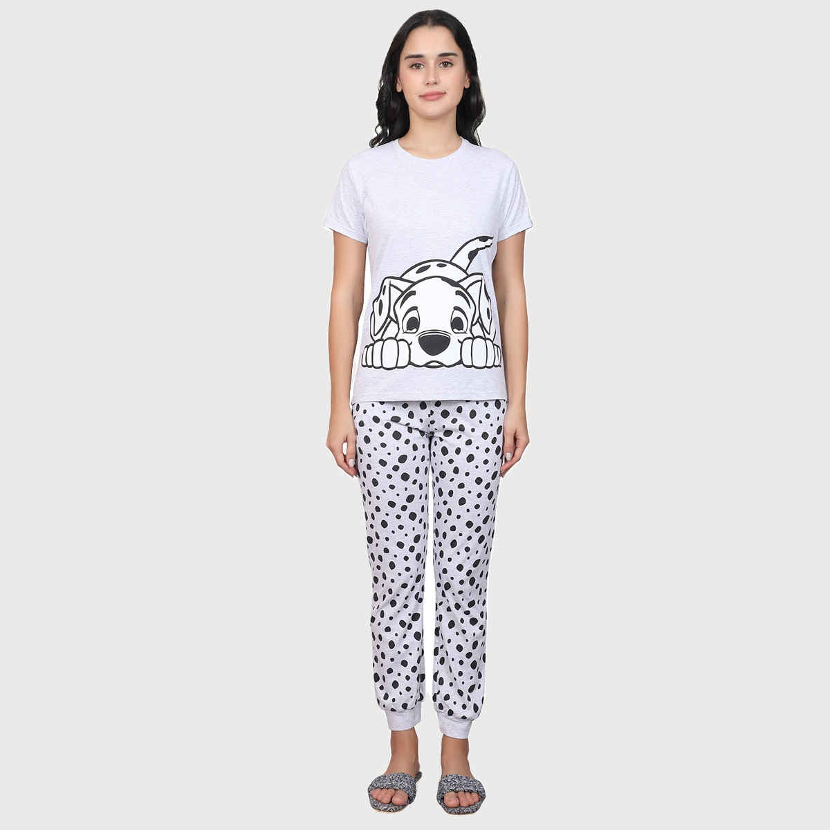 Evolove Women's Pajama Set Off White NPSKCS23S6003-L