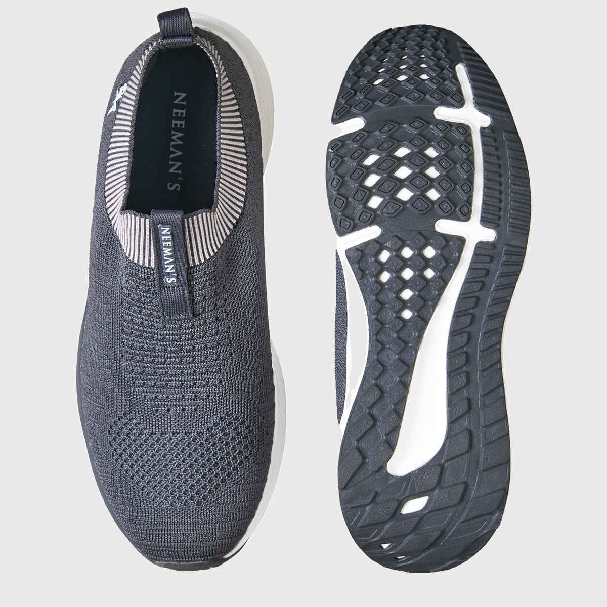Neeman's Grip Fit Slip Ons Grey -7