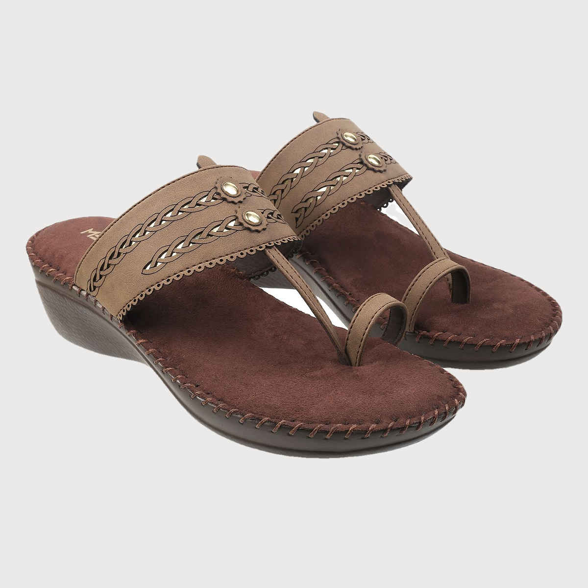 Metro Women Brown Color Heel Slip On Ethnic | Size UK 4 | 44-21