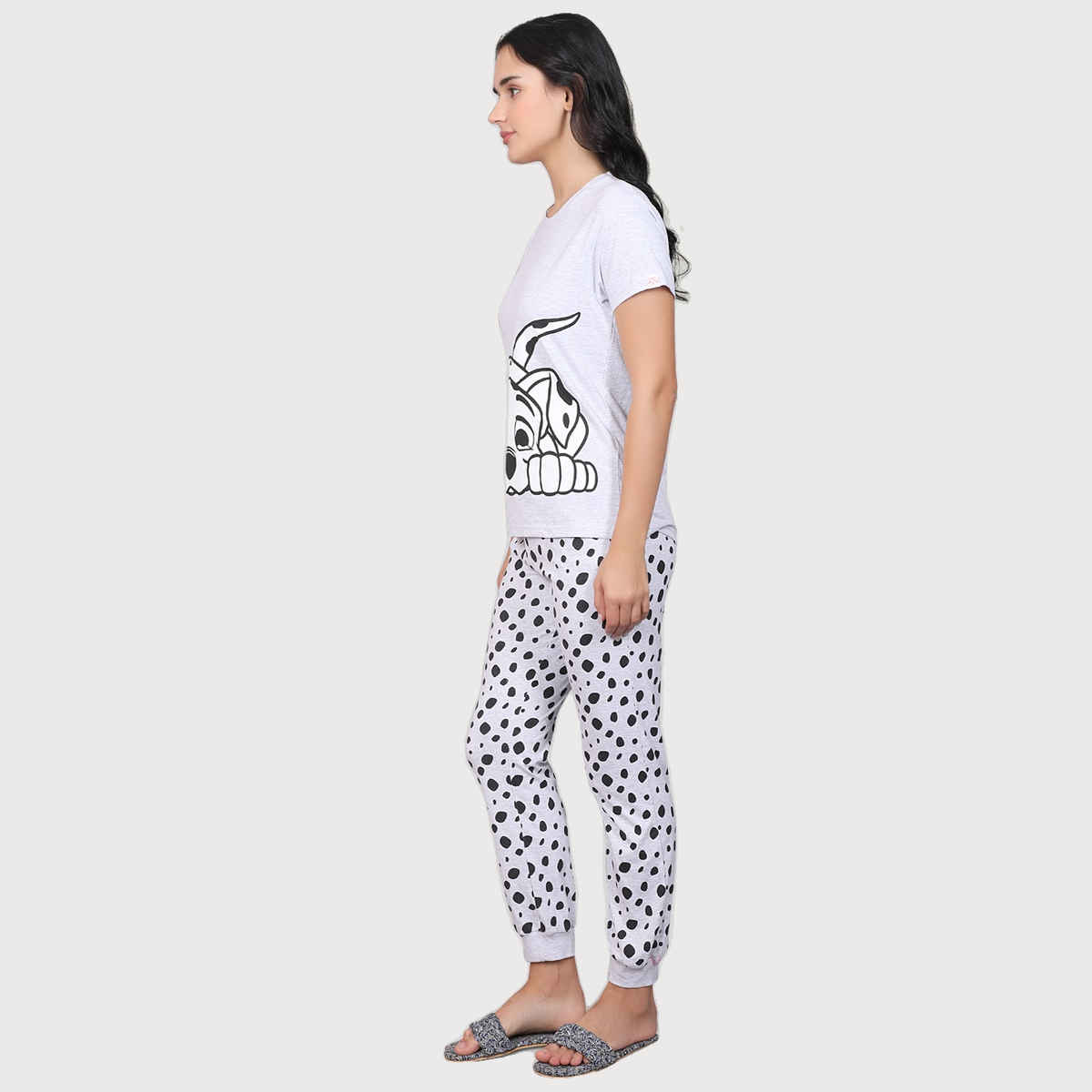 Evolove Women's Pajama Set Off White NPSKCS23S6003-L