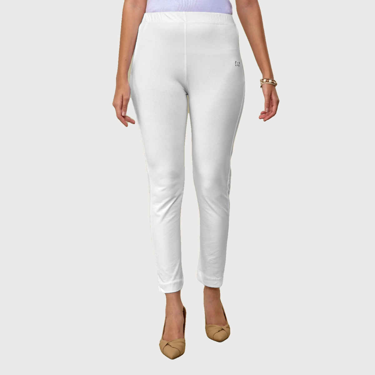 Lyra Women's Kurtipant | White - Free Size