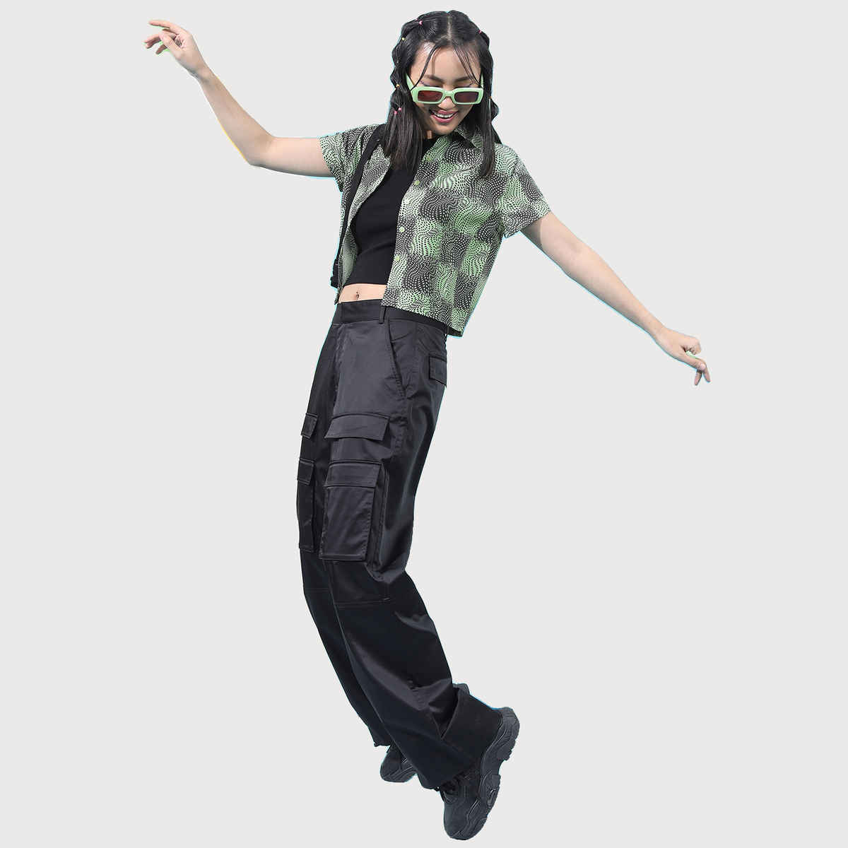 Tokyo Talkies Women's Casual Shirt | Green - L