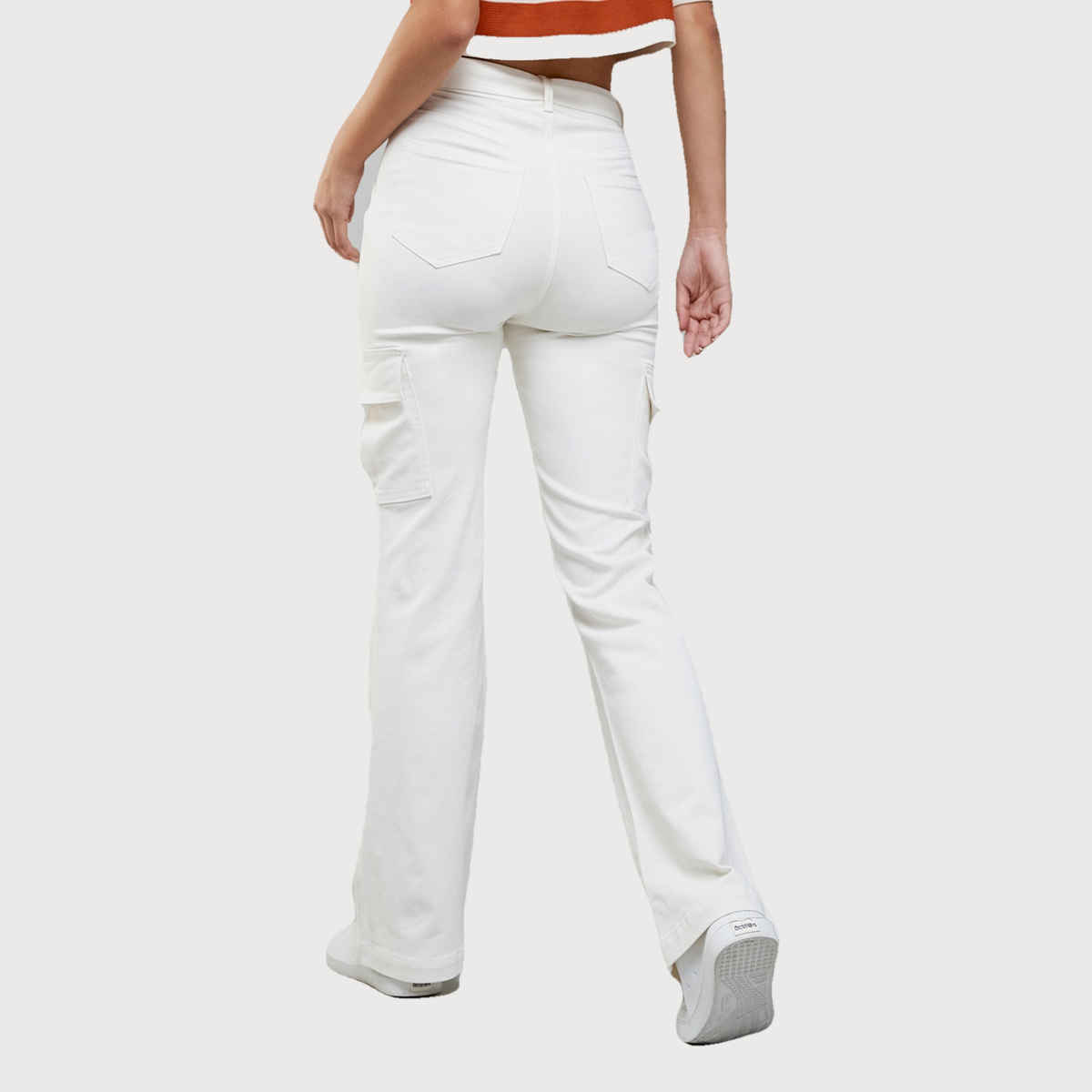 Miss Chase Women s Frost Peak Wide Leg Denim Jeans | White | 34