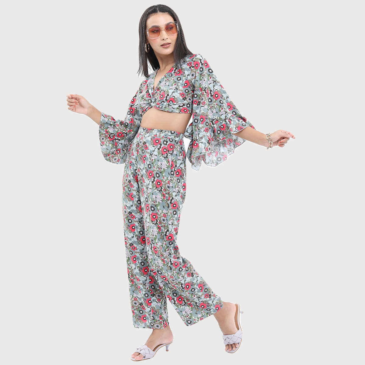 Ketch Women's Top with Trousers | Green - XL