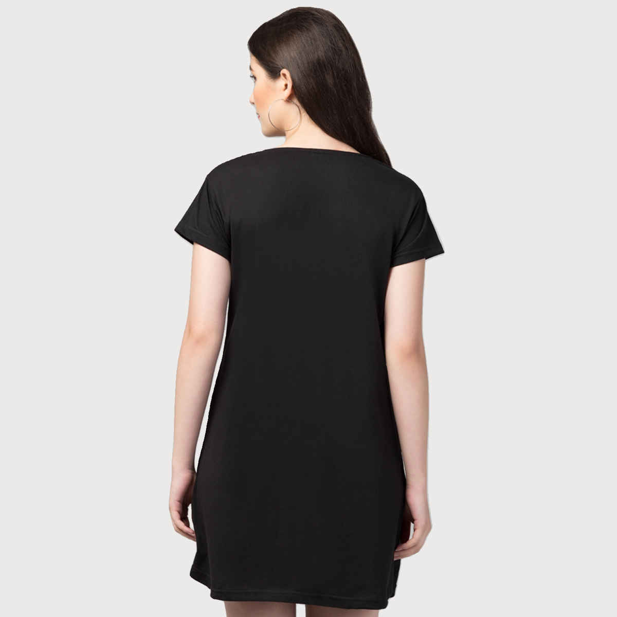 Fflirtygo Women's Cotton Sleep Tees Loungewear Gsn Black | XL