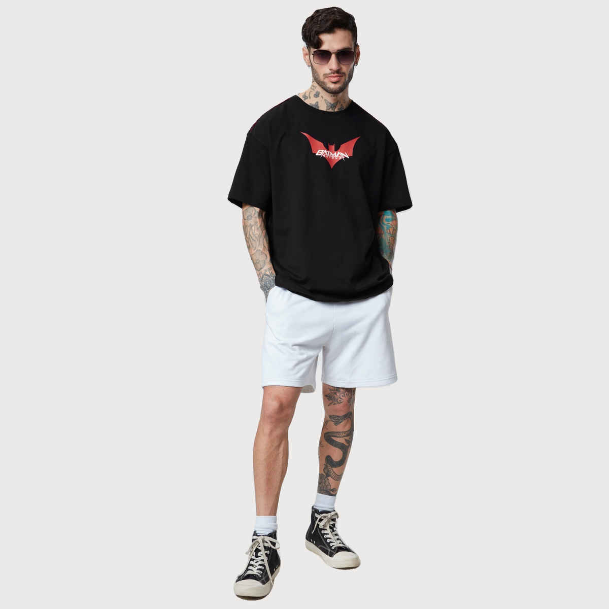The Souled Store Men s DC - Batman Beyond Oversized T-shirts | Black | L | 212478